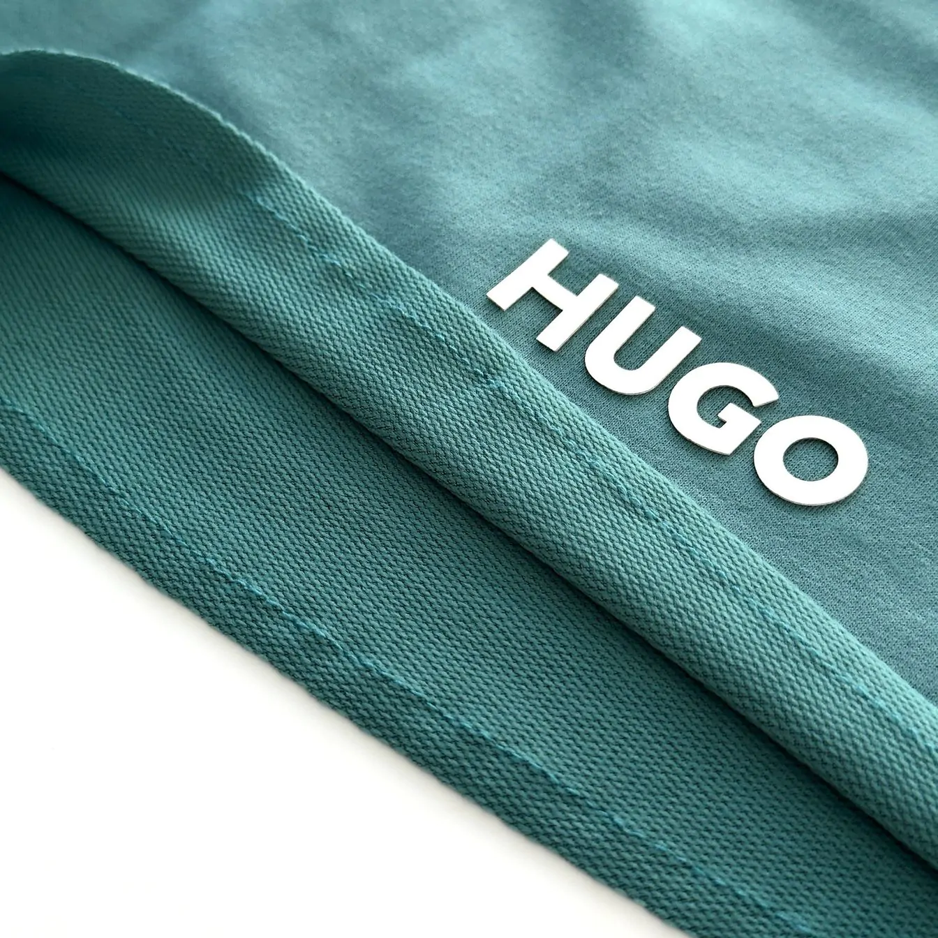 Шорти та футболка. Чоловічий літній костюм HUGO берюзовий - Зображення 5