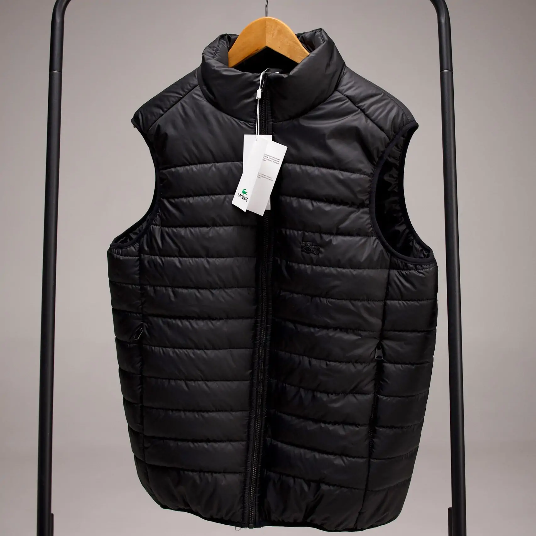 Жилетка lite black Lacoste чоловіча. - Зображення 2