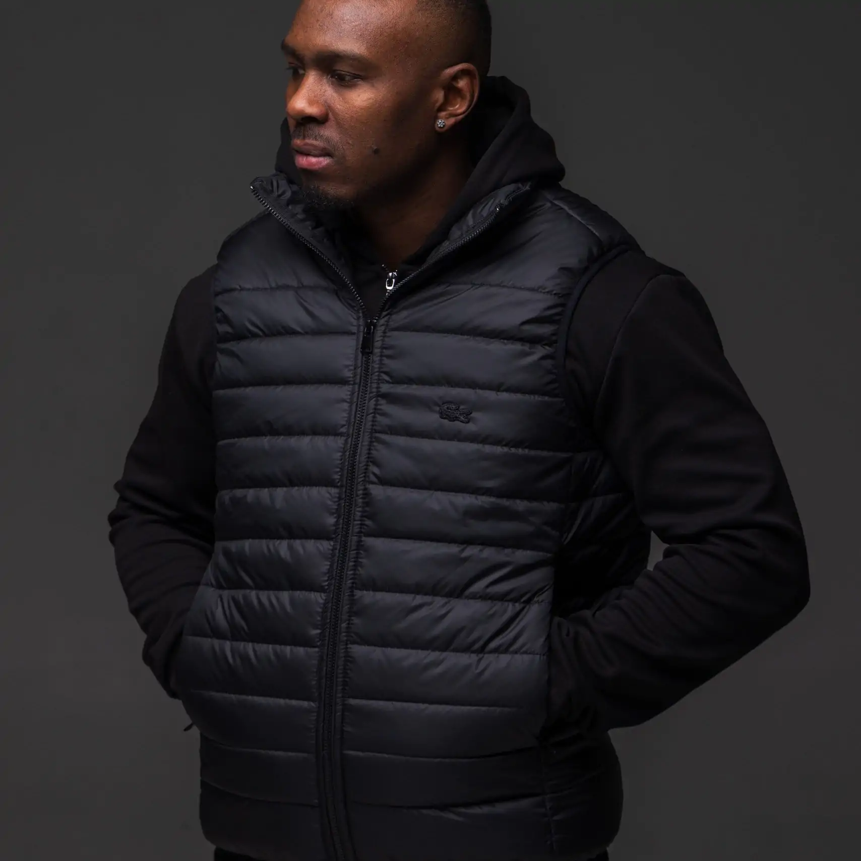 Жилетка чоловіча lite black Lacoste графіт. - Зображення 2